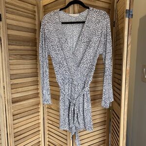 Lovestitch Gray Animal Print Shorts Romper